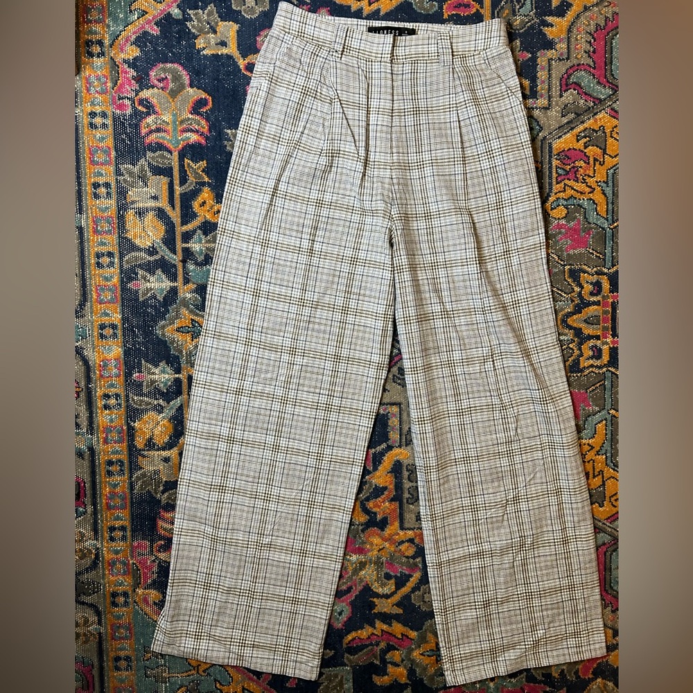 Lioness Sebastian Pleated Plaid Trousers